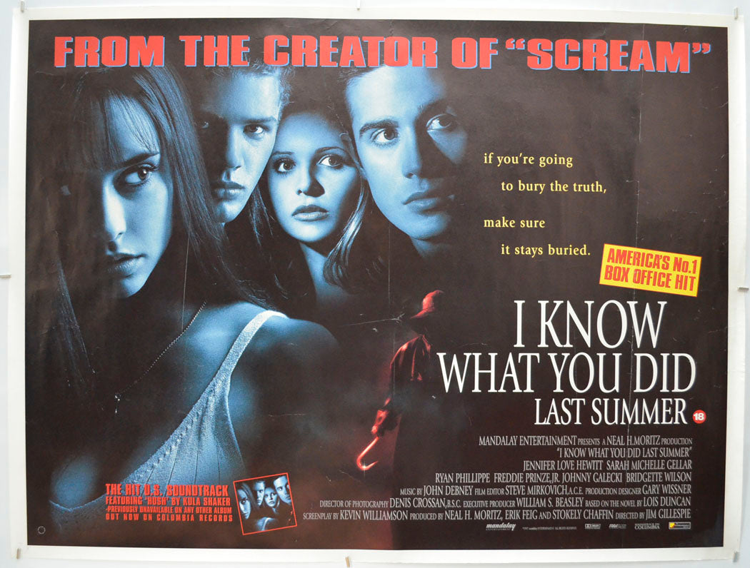 I Know What You Did Last Summer Original Quad Poster - Film Poster - Movie Poster