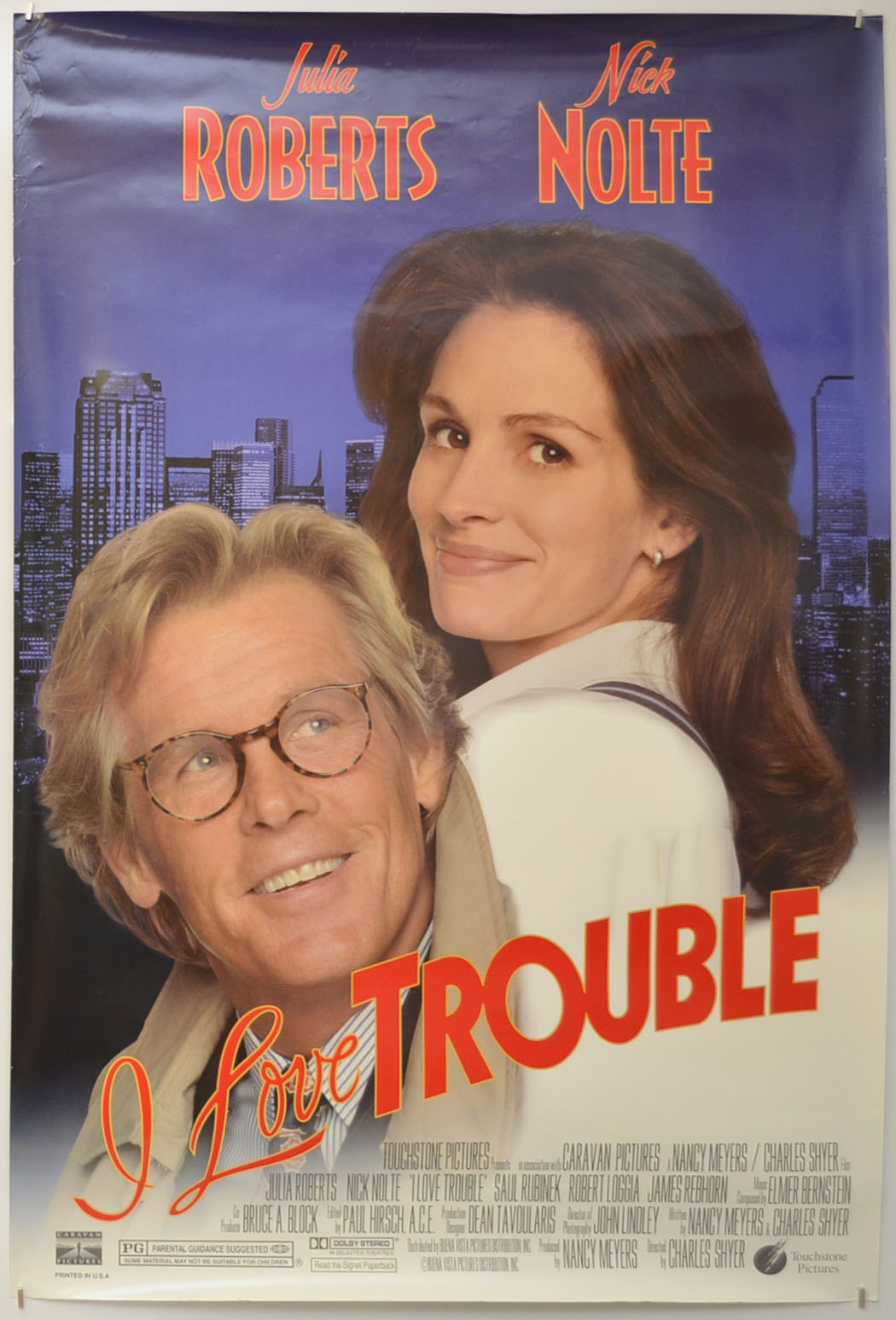 I Love Trouble Original One Sheet Poster - Film Poster - Movie Poster