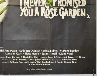 I NEVER PROMISED YOU A ROSE GARDEN (Bottom Right) Cinema Quad Movie Poster 