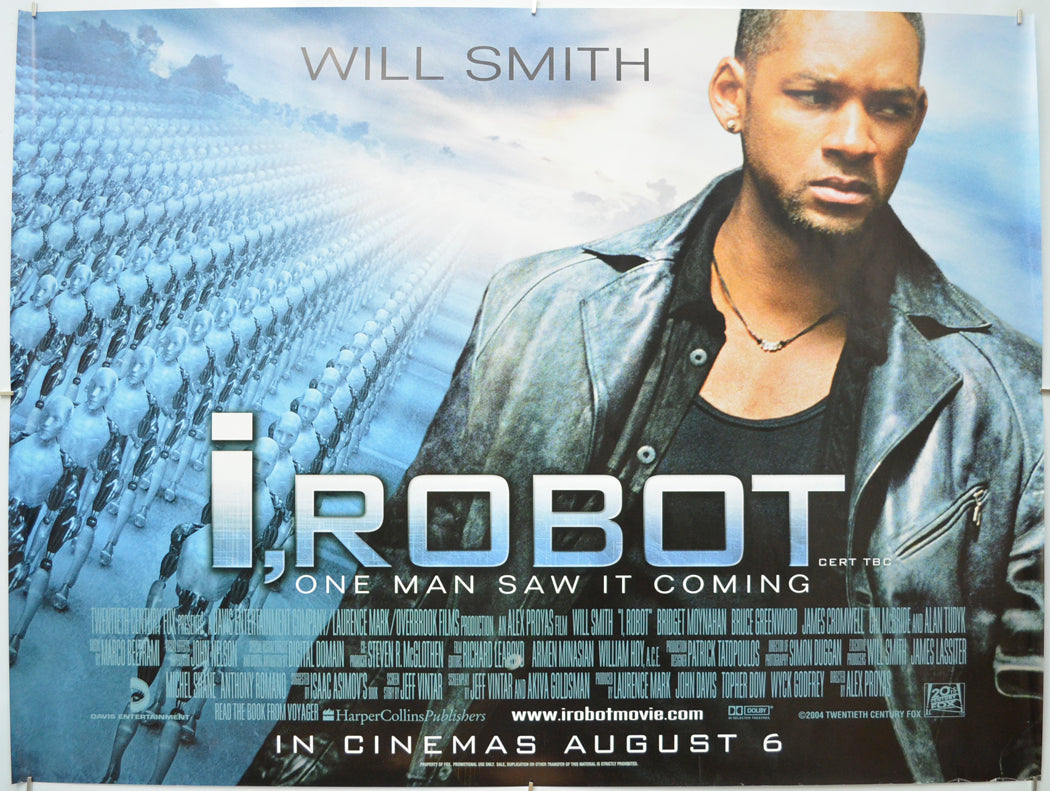 I, Robot Original Quad Poster - Film Poster - Movie Poster