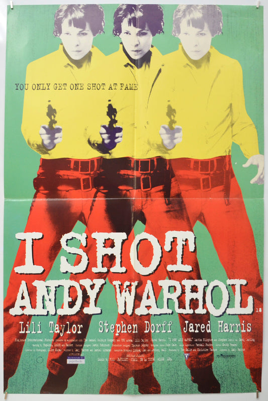 I Shot Andy Warhol (Green Background Version) Original Double Crown Poster - Film Poster - Movie Poster