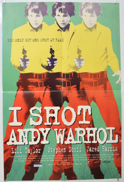 I Shot Andy Warhol (Green Background Version) Original Double Crown Poster - Film Poster - Movie Poster