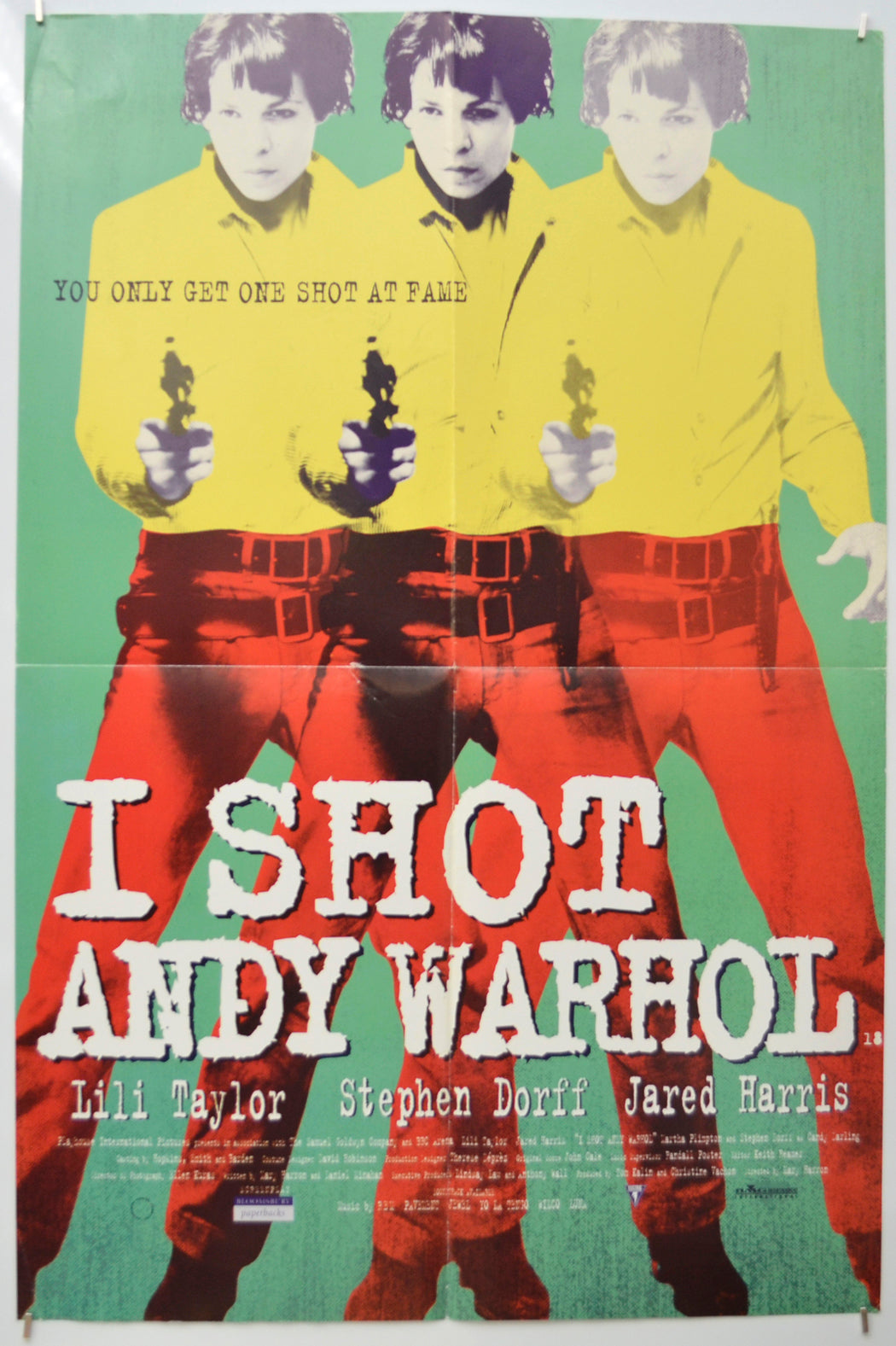 I Shot Andy Warhol (Green Background Version) Original Double Crown Poster - Film Poster - Movie Poster