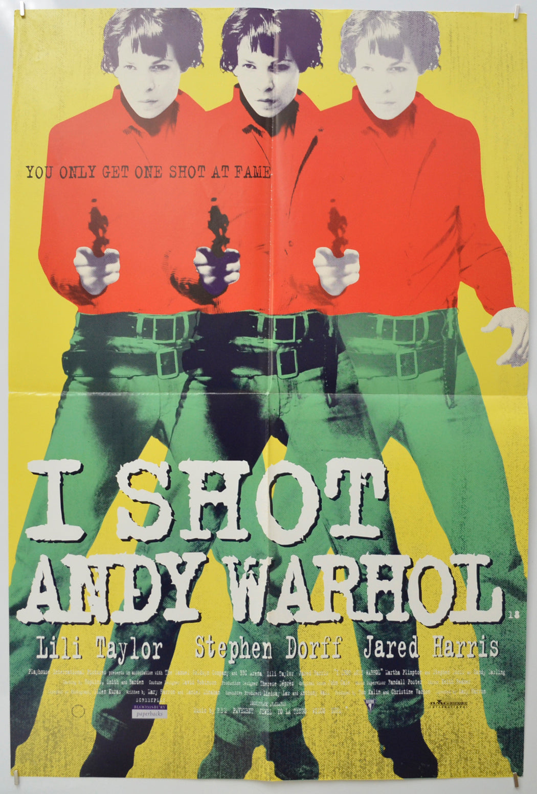 I Shot Andy Warhol (Yellow Background Version) Original Double Crown Poster - Film Poster - Movie Poster