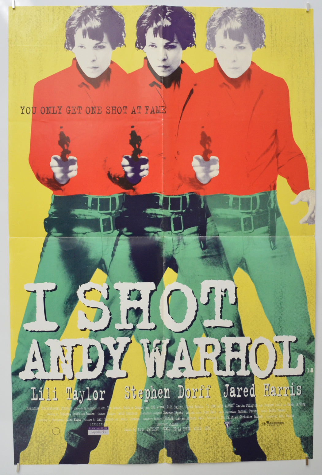 I Shot Andy Warhol (Yellow Background Version) Original Double Crown Poster - Film Poster - Movie Poster