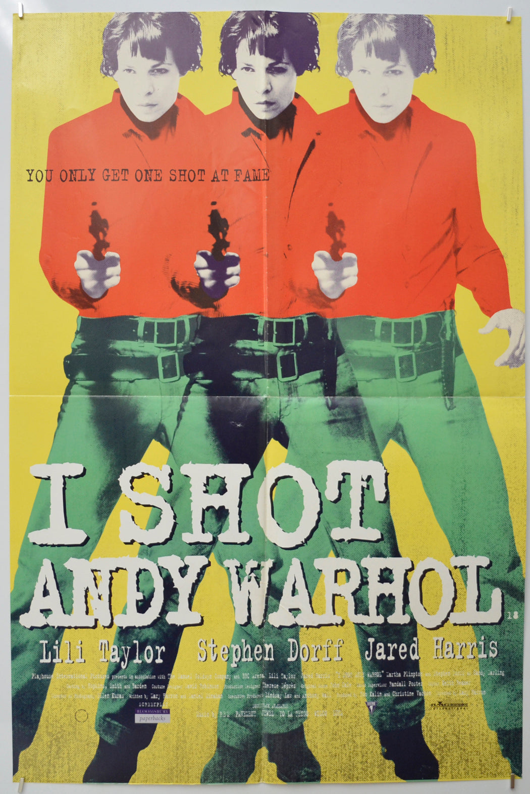 I Shot Andy Warhol (Yellow Background Version) Original Double Crown Poster - Film Poster - Movie Poster