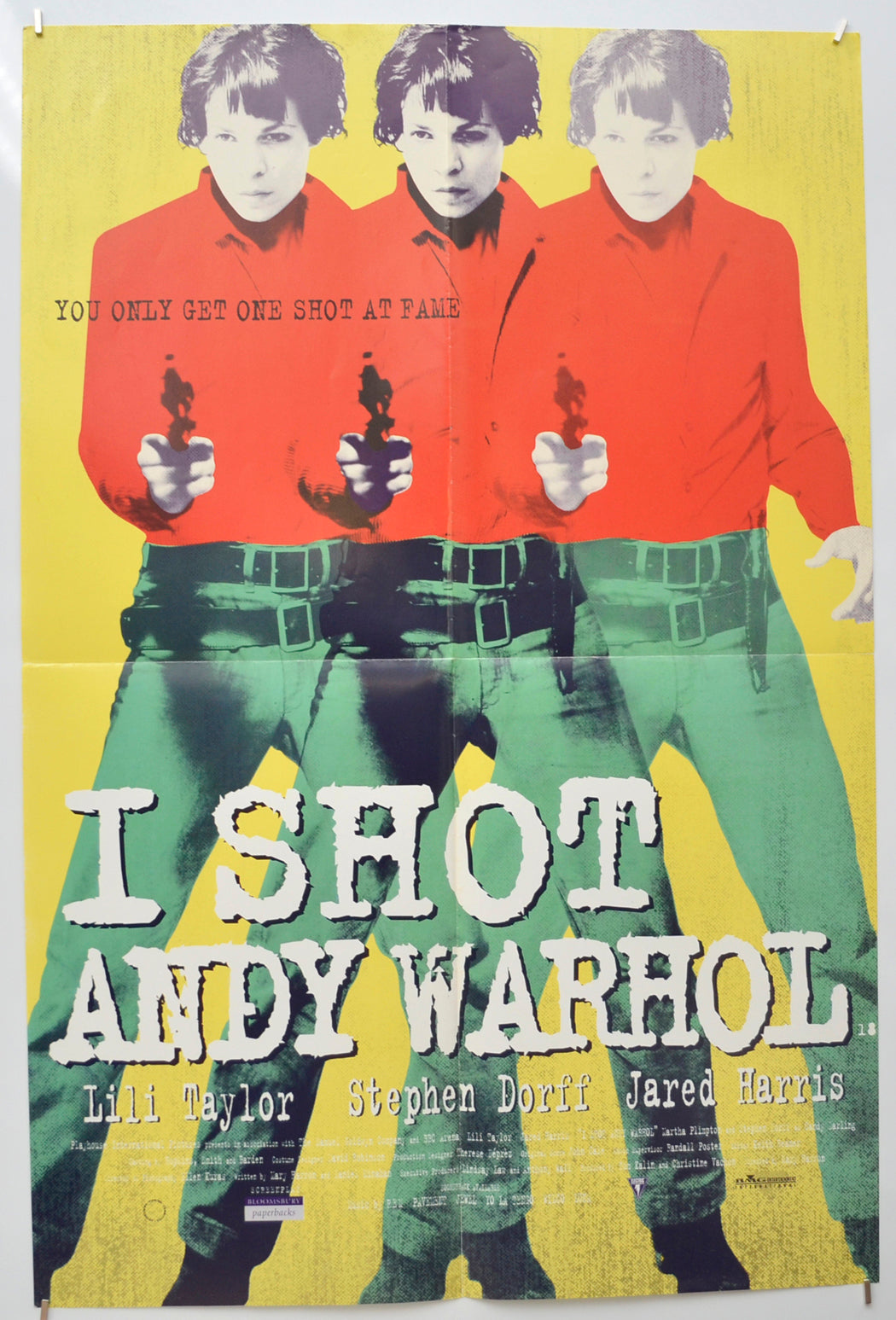 I Shot Andy Warhol (Yellow Background Version) Original Double Crown Poster - Film Poster - Movie Poster