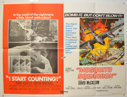 I Start Counting / The Mosquito Squadron (Double Bill)  Original Quad Poster - Film Poster - Movie Poster