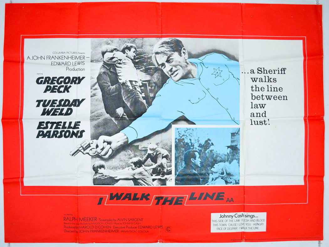 I Walk The Line Original British Quad Poster - Movie Poster