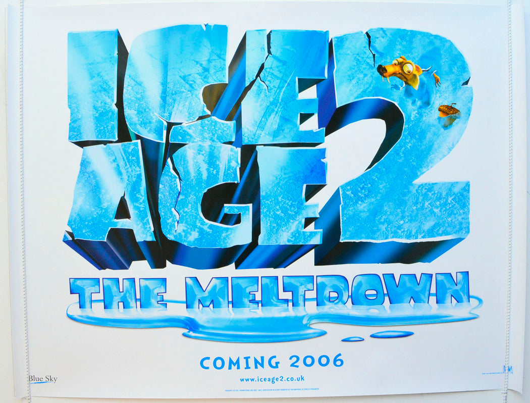 Ice Age 2 : The Meltdown  (Teaser / Advance Version)   Original British Quad Poster - Film Poster - Movie Poster 