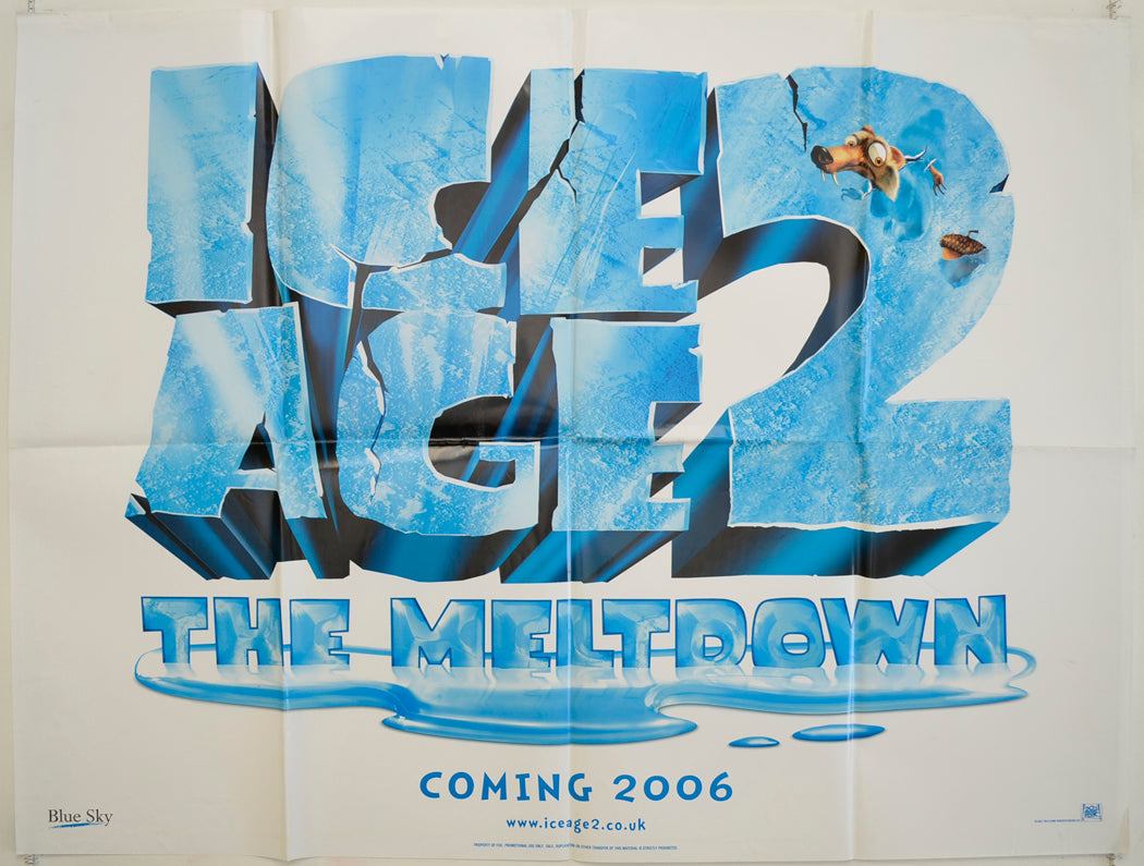 Ice Age 2 : The Meltdown  (Teaser / Advance Version)  Original Quad Poster - Film Poster - Movie Poster 