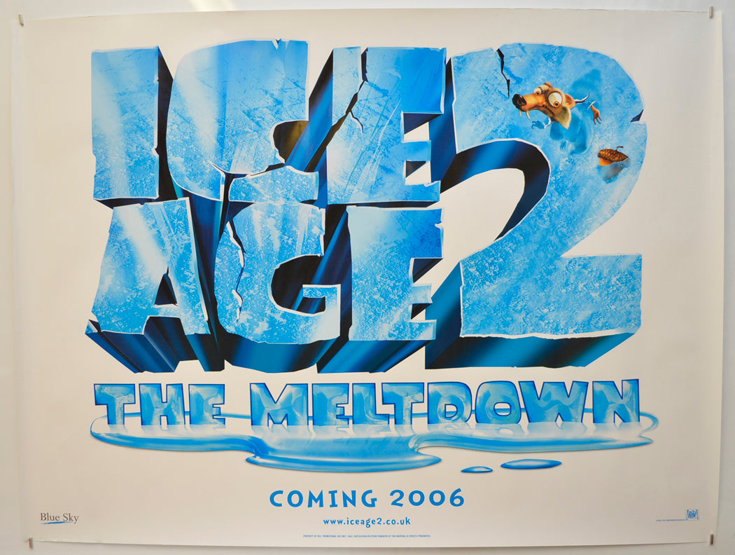 Ice Age 2 : The Meltdown  (Teaser / Advance Version) Original Quad Poster - Film Poster - Movie Poster  