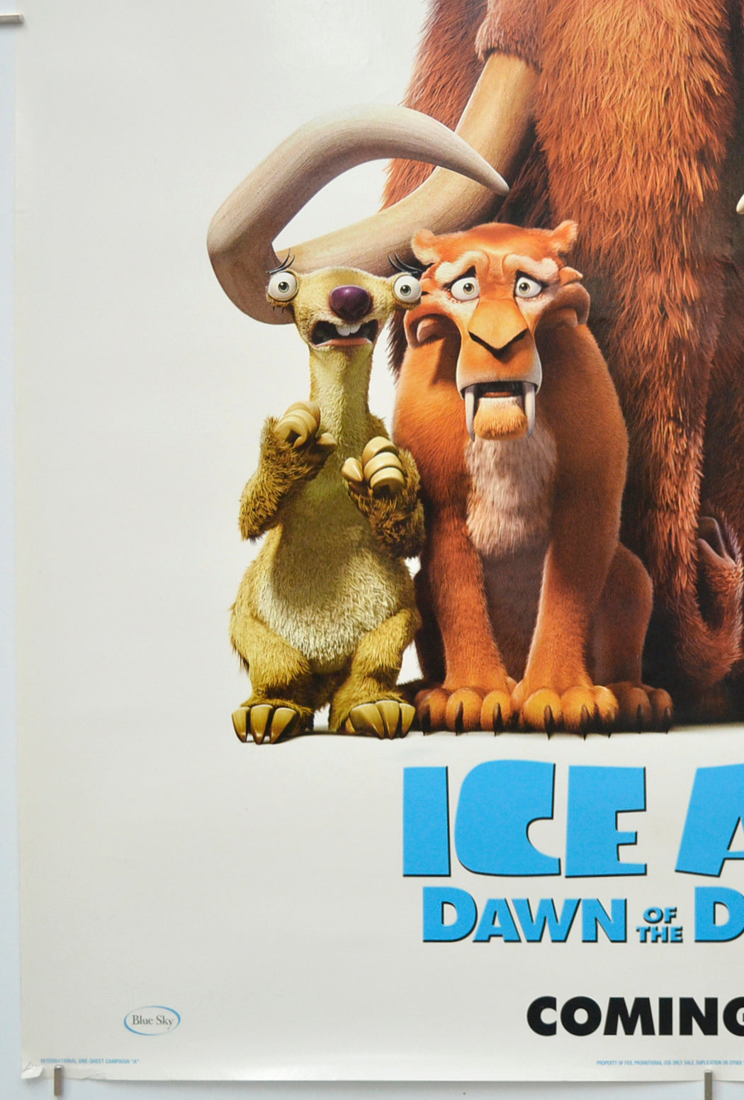 ICE AGE 3 : DAWN OF THE DINOSAURS (Bottom Left) Cinema One Sheet Movie Poster 