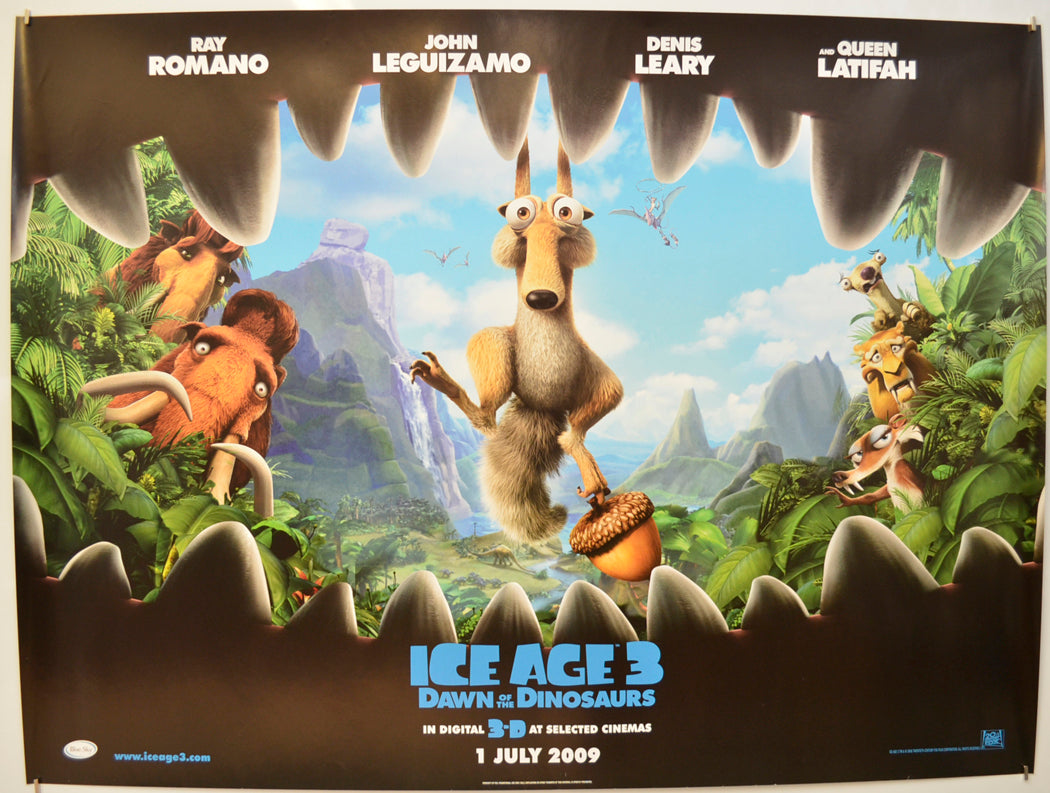 Ice Age 3 : Dawn Of The Dinosaurs  Original Quad Poster - Film Poster - Movie Poster