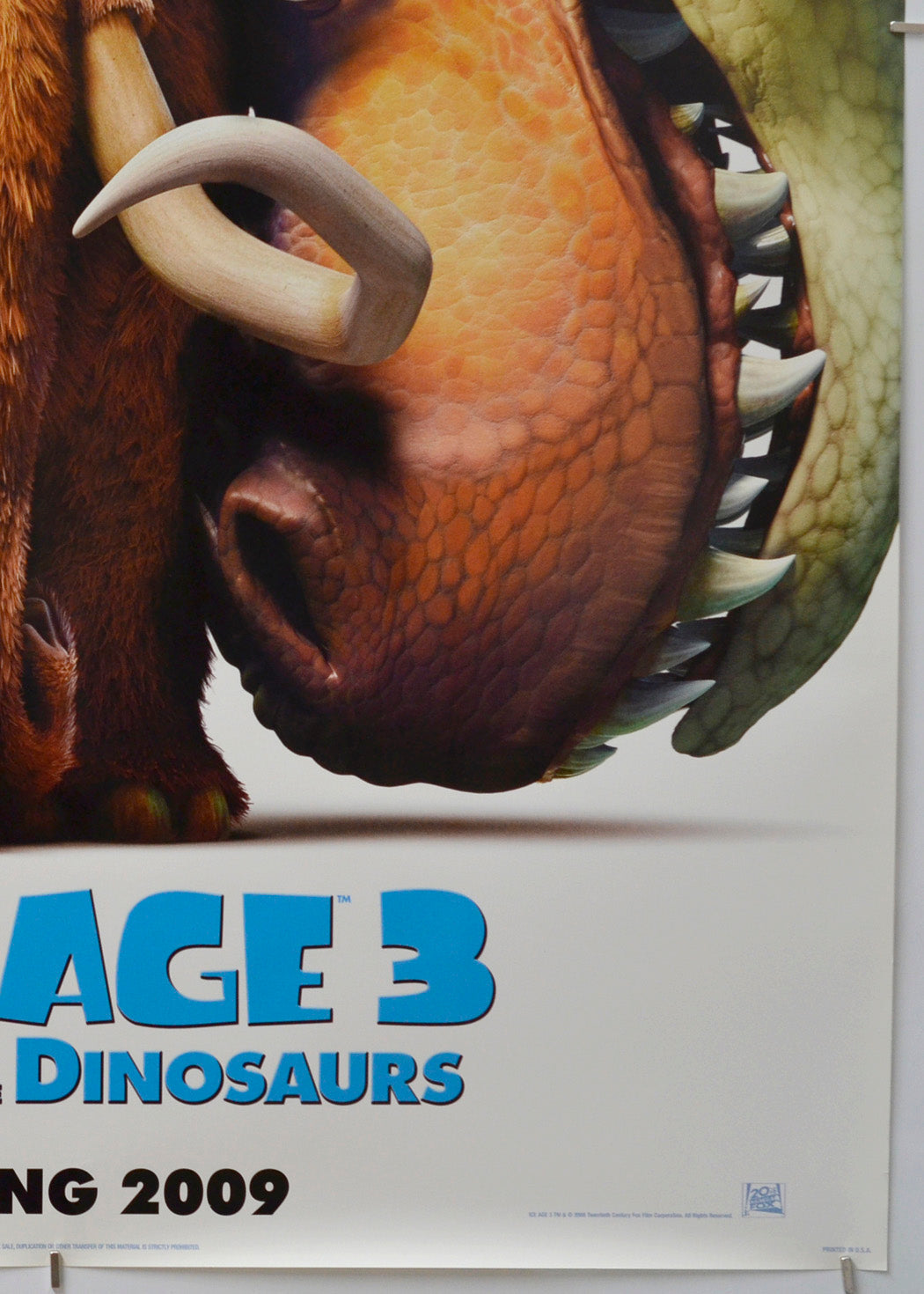 Ice Age 3 : Dawn Of The Dinosaurs (Bottom Right) Cinema One Sheet Movie Poster 