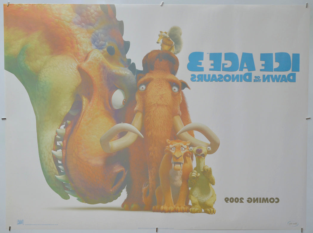 Ice Age 3 : Dawn Of The Dinosaurs (Back) Cinema Quad Movie Poster 