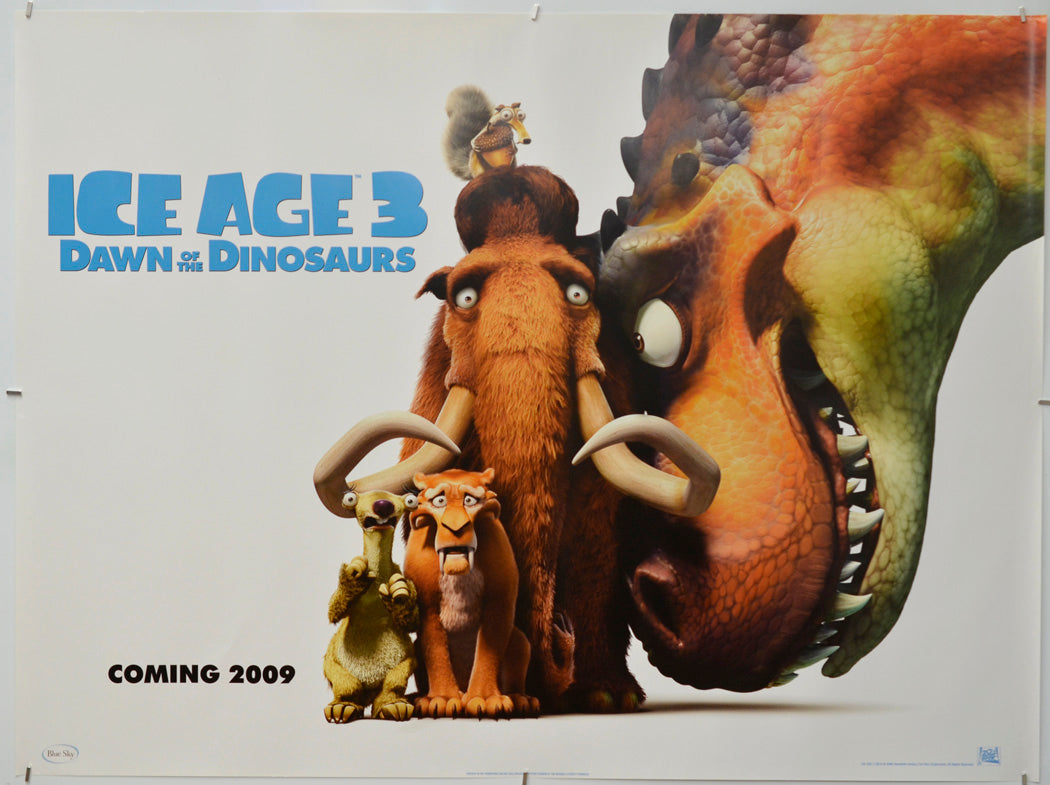 Ice Age 3 : Dawn Of The Dinosaurs - Original Quad Poster - Film Poster - Movie Poster