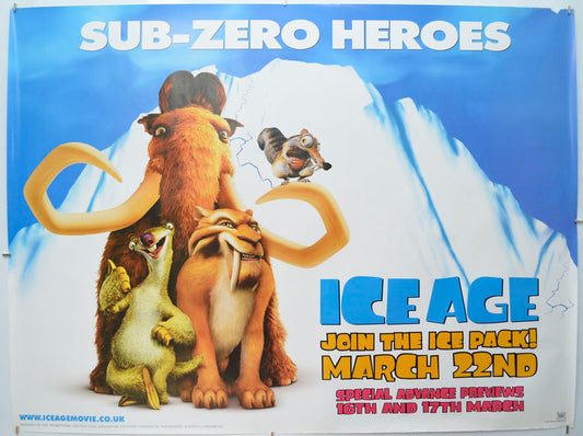 Ice Age (Teaser / Advance Version)  Original Quad Poster - Film Poster - Movie Poster