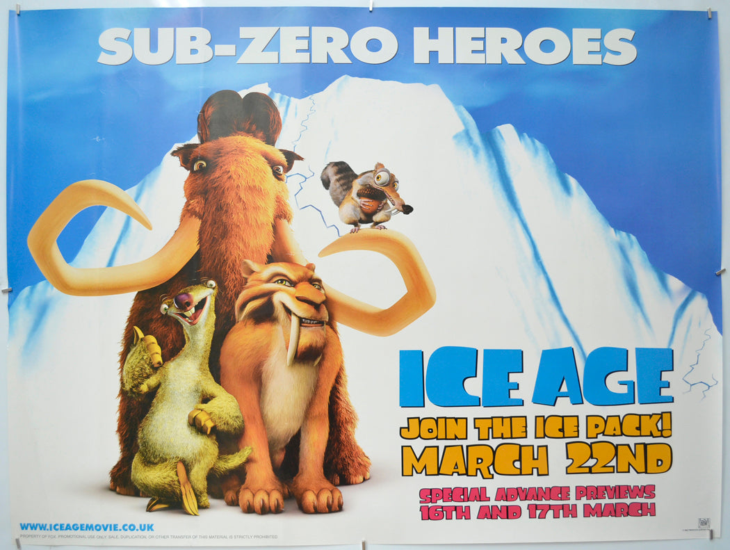 Ice Age (Teaser / Advance Version) Original Quad Poster - Film Poster - Movie Poster