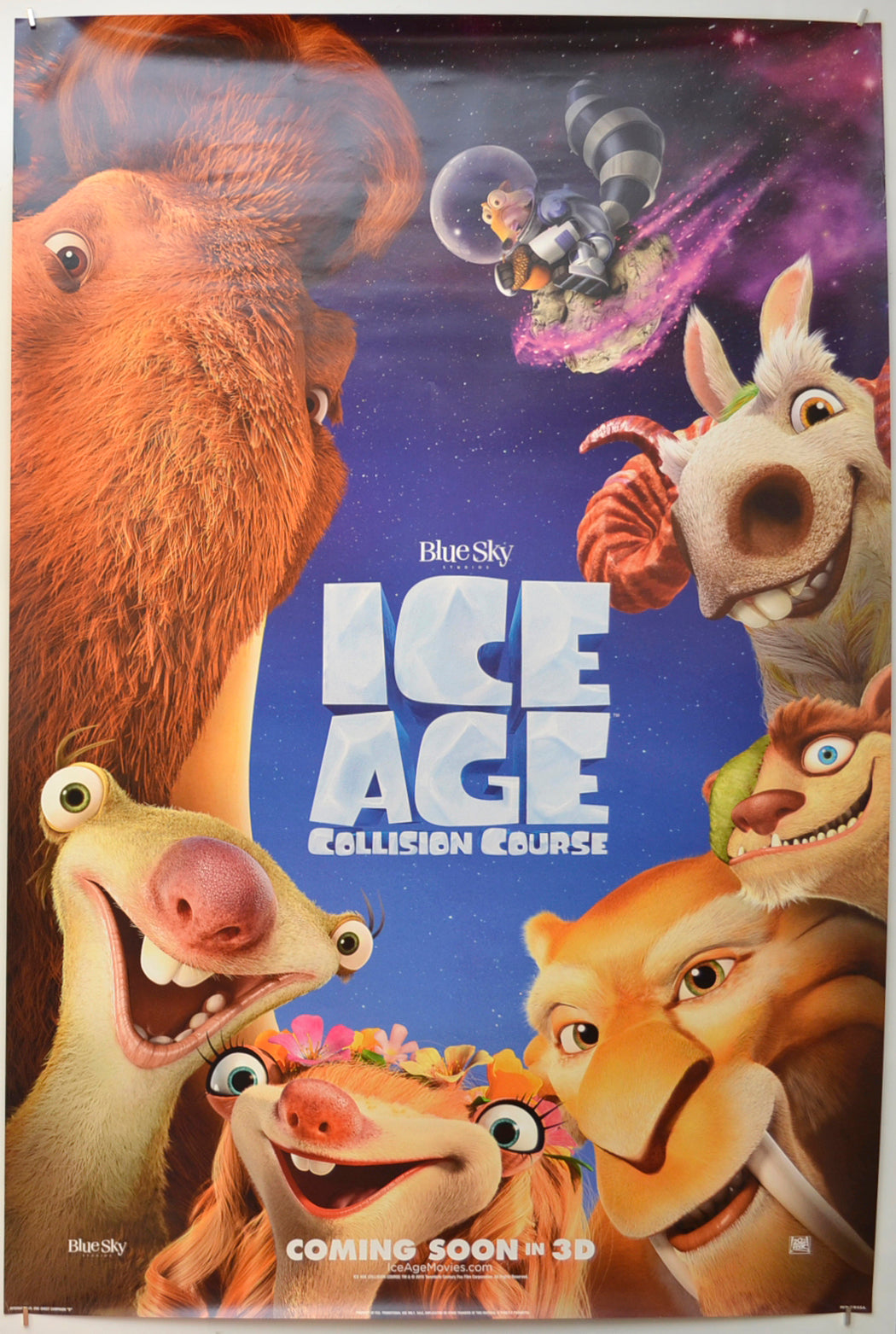 Ice Age : Collision Course Original One Sheet Poster - Film Poster - Movie Poster