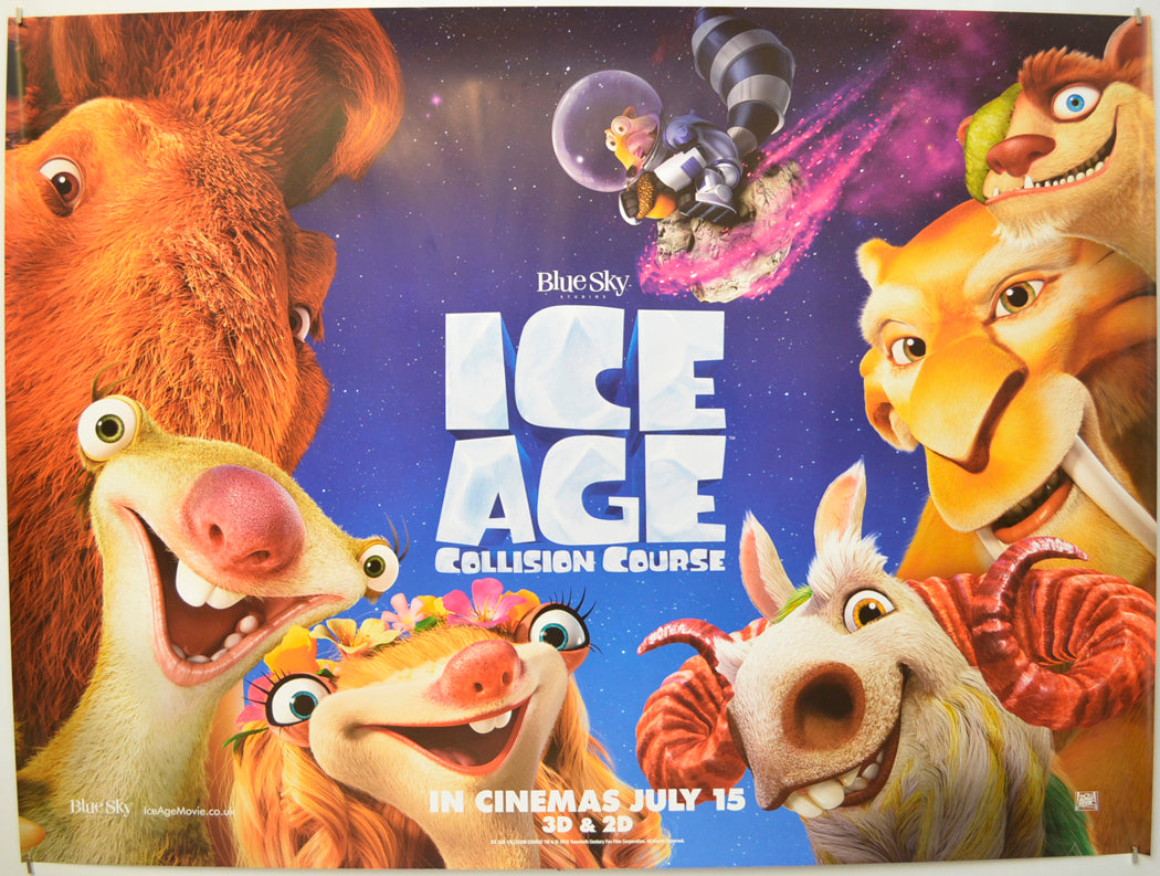 Ice Age : Collision Course Original Quad Poster - Film Poster - Movie Poster