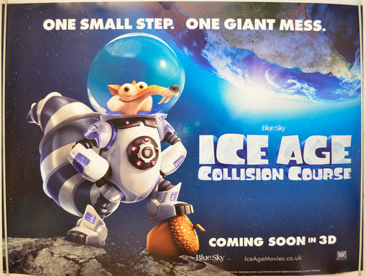 Ice Age : Collision Course  (Teaser / Advance Version)  Original Quad Poster - Film Poster - Movie Poster 