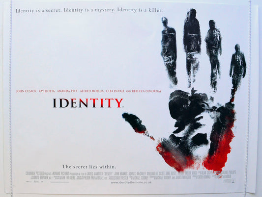 Identity Original British Quad Poster - Film Poster - Movie Poster 