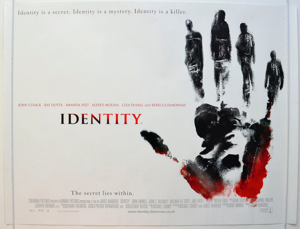 Identity Original British Quad Poster - Film Poster - Movie Poster 