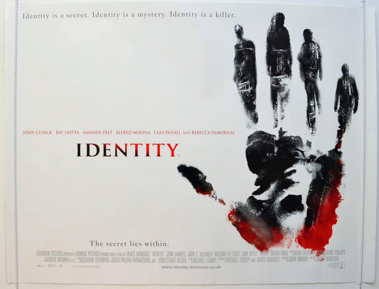 Identity Original British Quad Poster - Film Poster - Movie Poster 