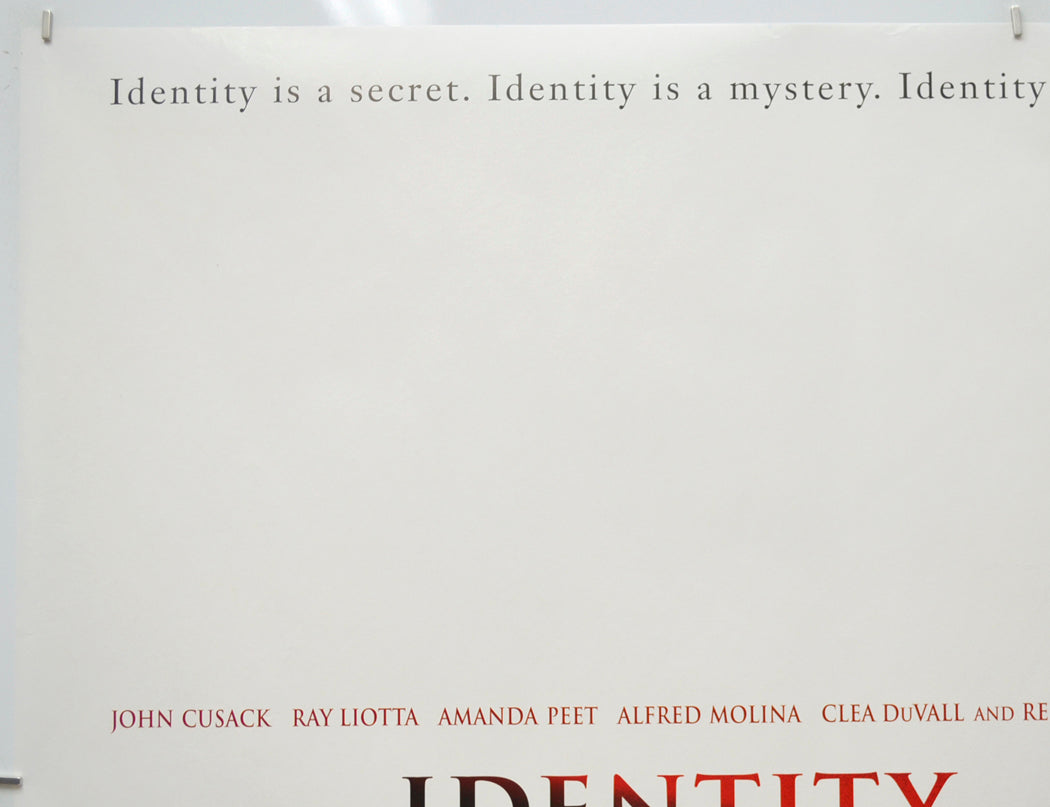 IDENTITY (Top Left) Cinema Quad Movie Poster 