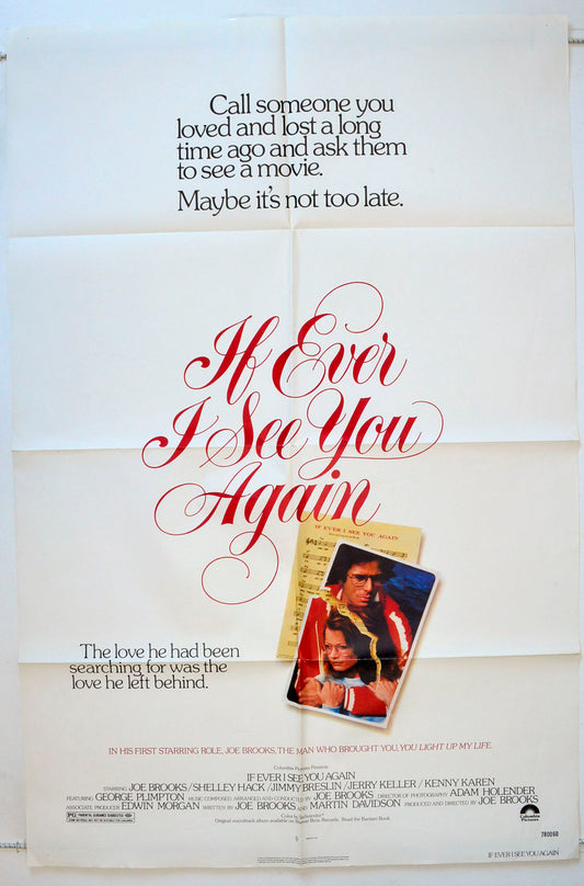 If Ever I See You Again Original One Sheet Poster - Movie Poster