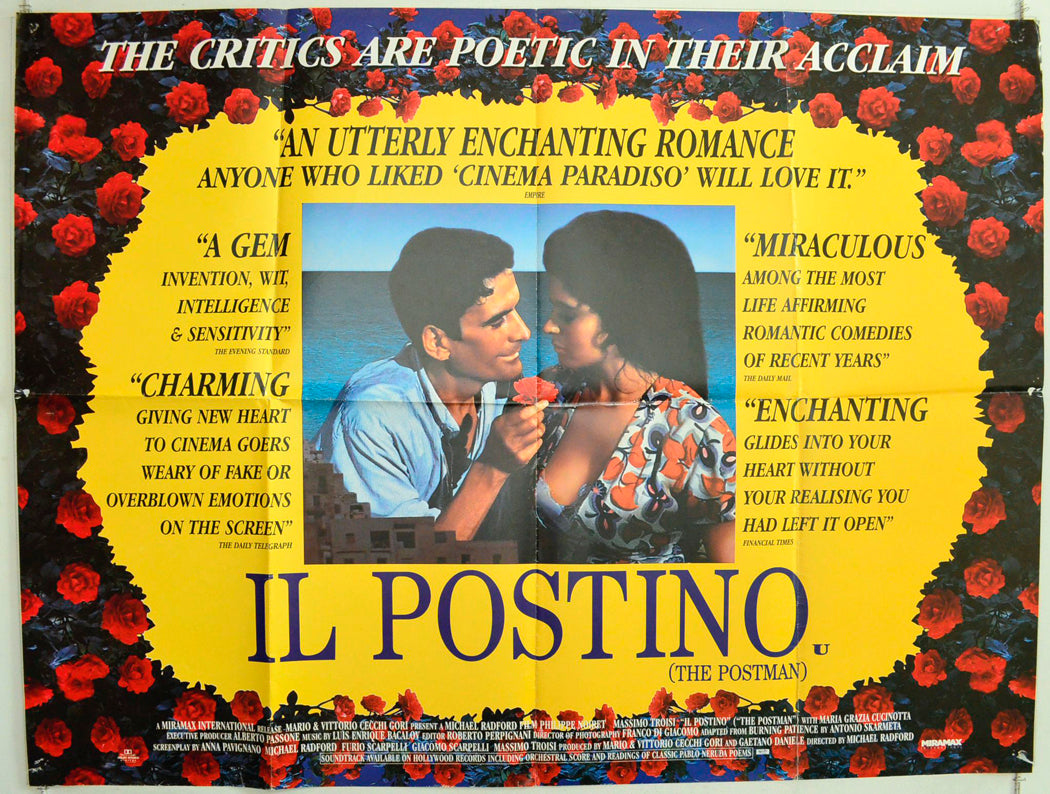 Il Postino Original British Quad Poster - Film Poster - Movie Poster 