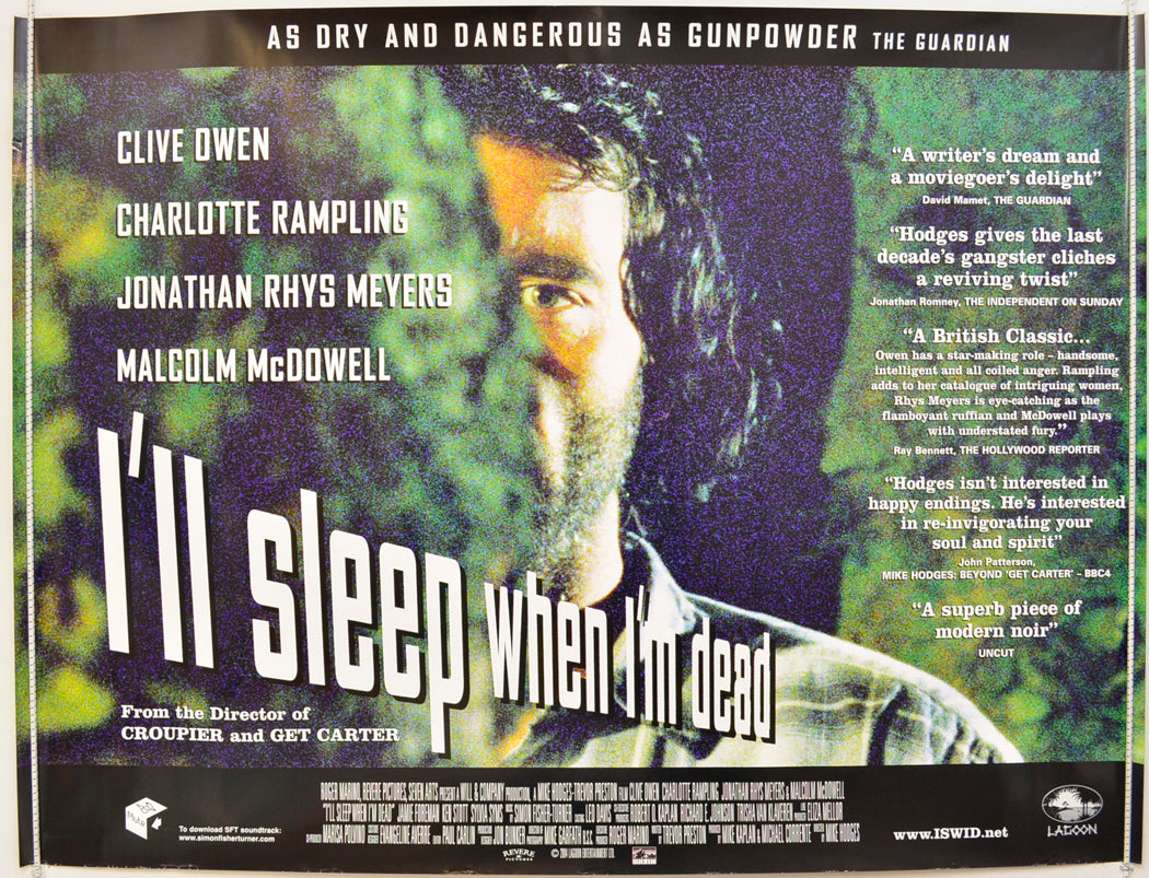 I'll Sleep When I'm Dead Original Quad Poster - Film Poster - Movie Poster  