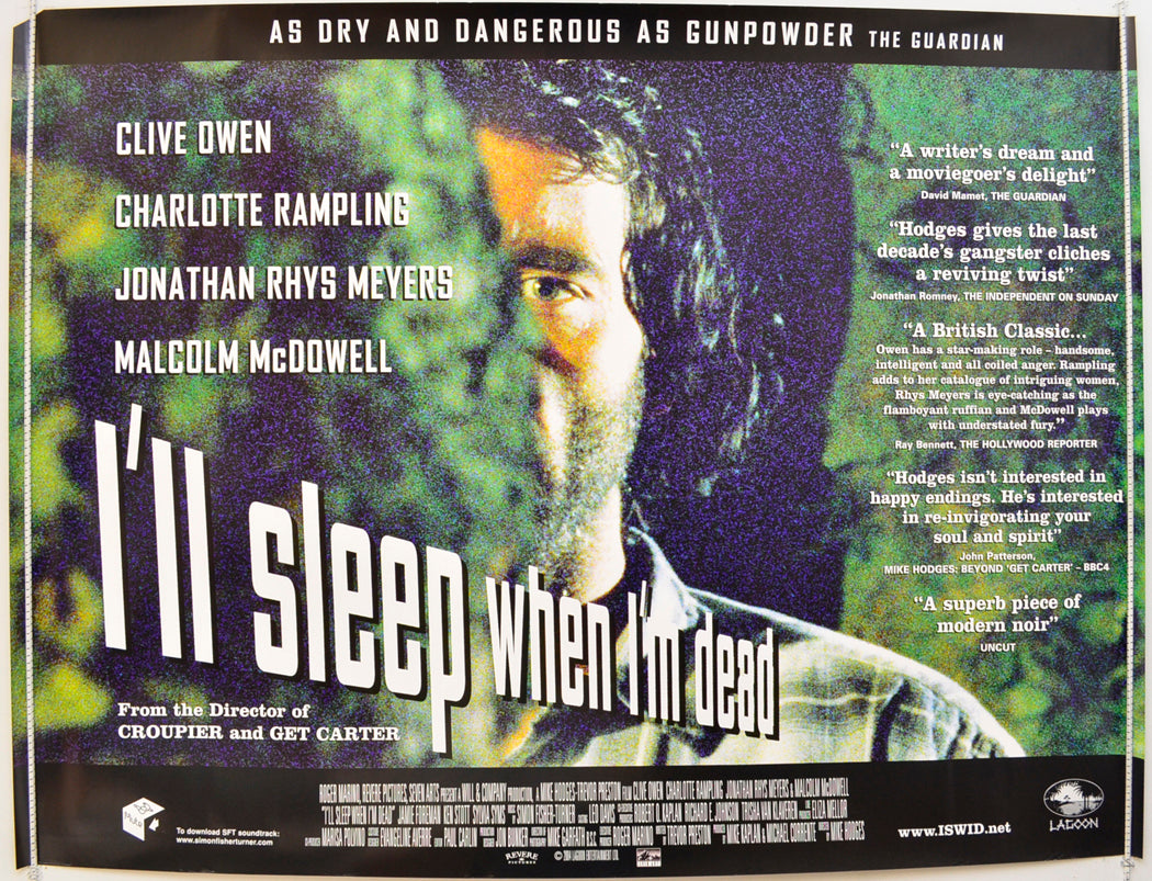 I'll Sleep When I'm Dead Original Quad Poster - Film Poster - Movie Poster  