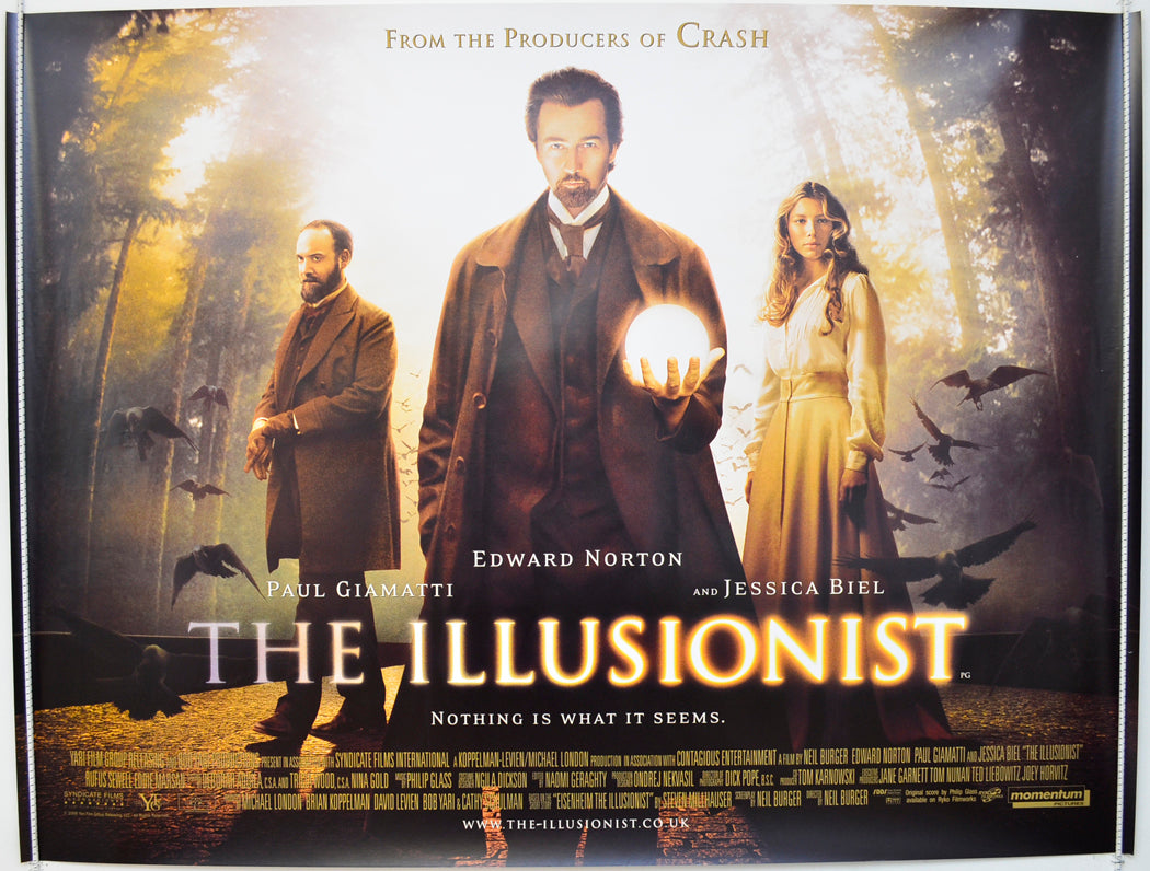 The Illusionist Original Quad Poster - Film Poster - Movie Poster  