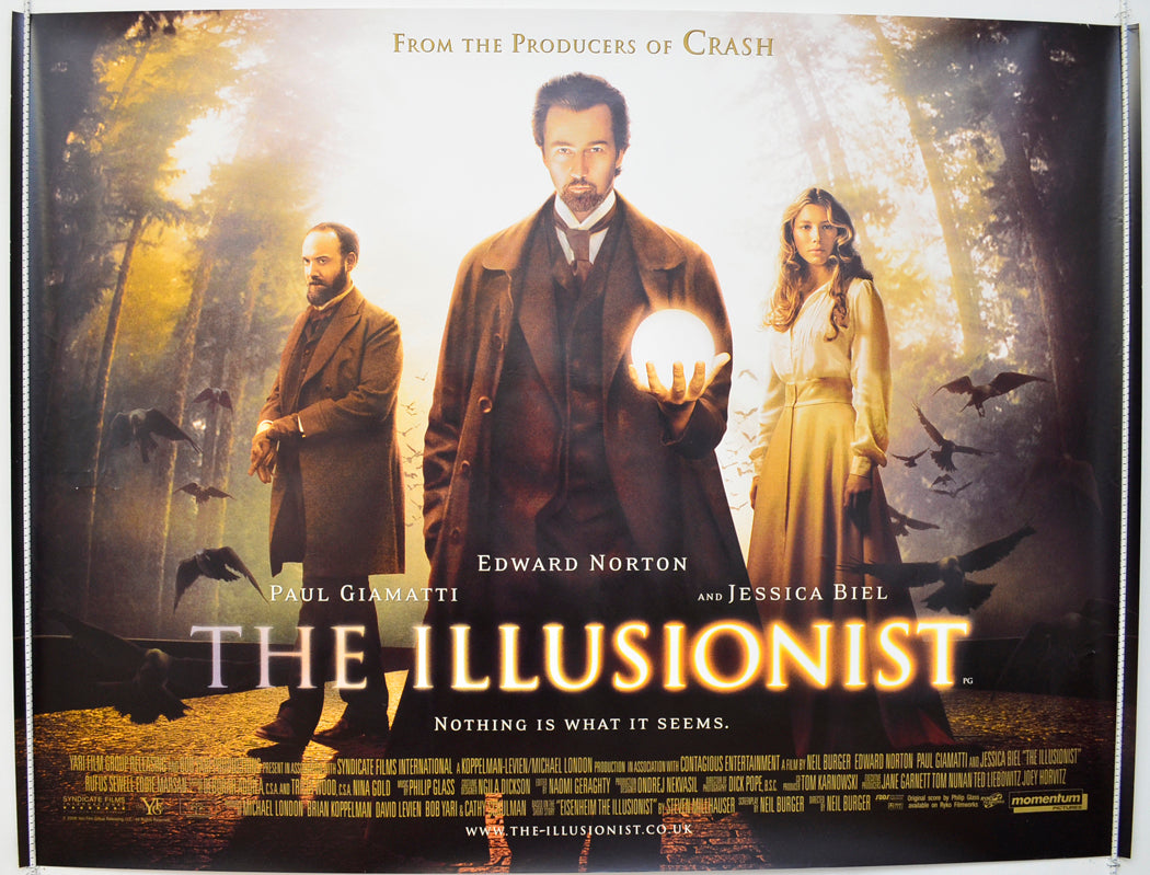 The Illusionist Original Quad Poster - Film Poster - Movie Poster  