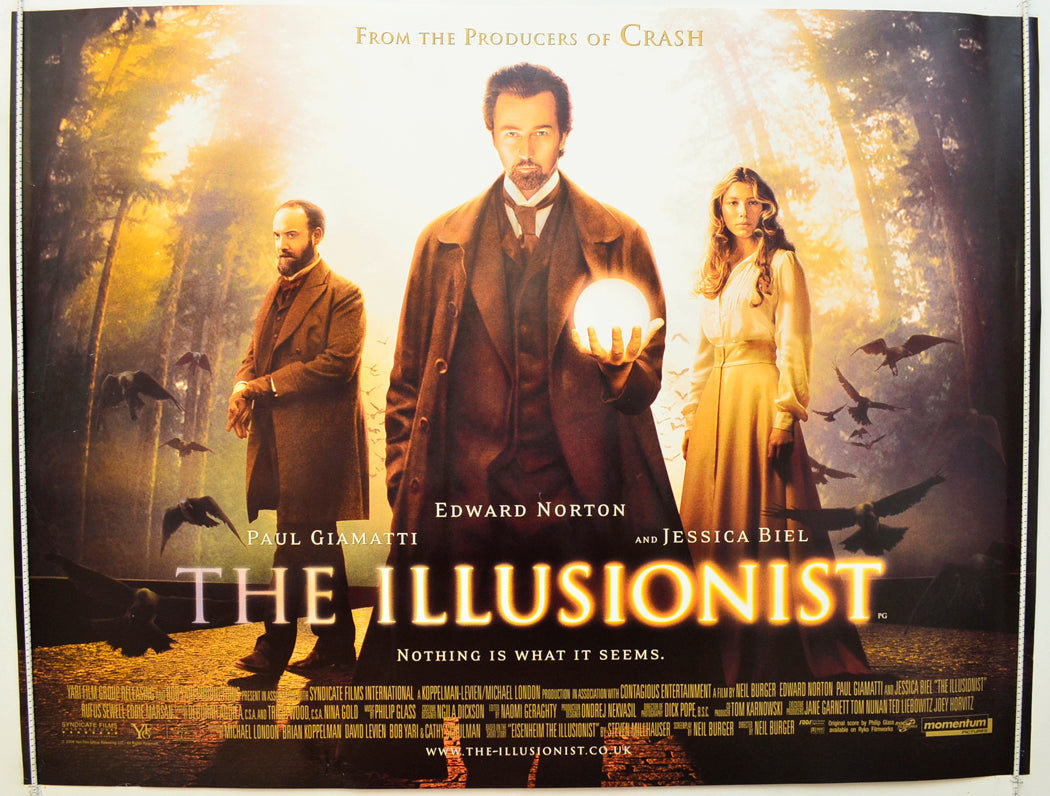 The Illusionist Original Quad Poster - Film Poster - Movie Poster  