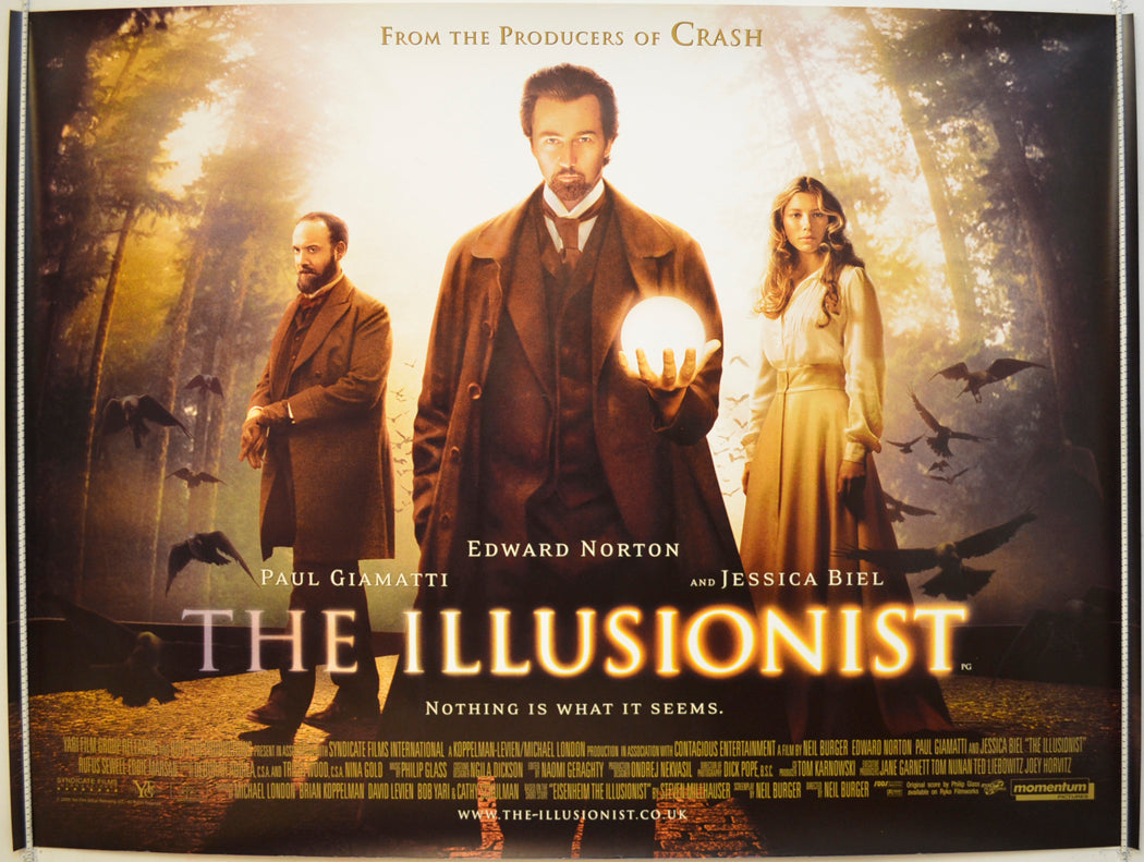 The Illusionist  Original Quad Poster - Film Poster - Movie Poster 