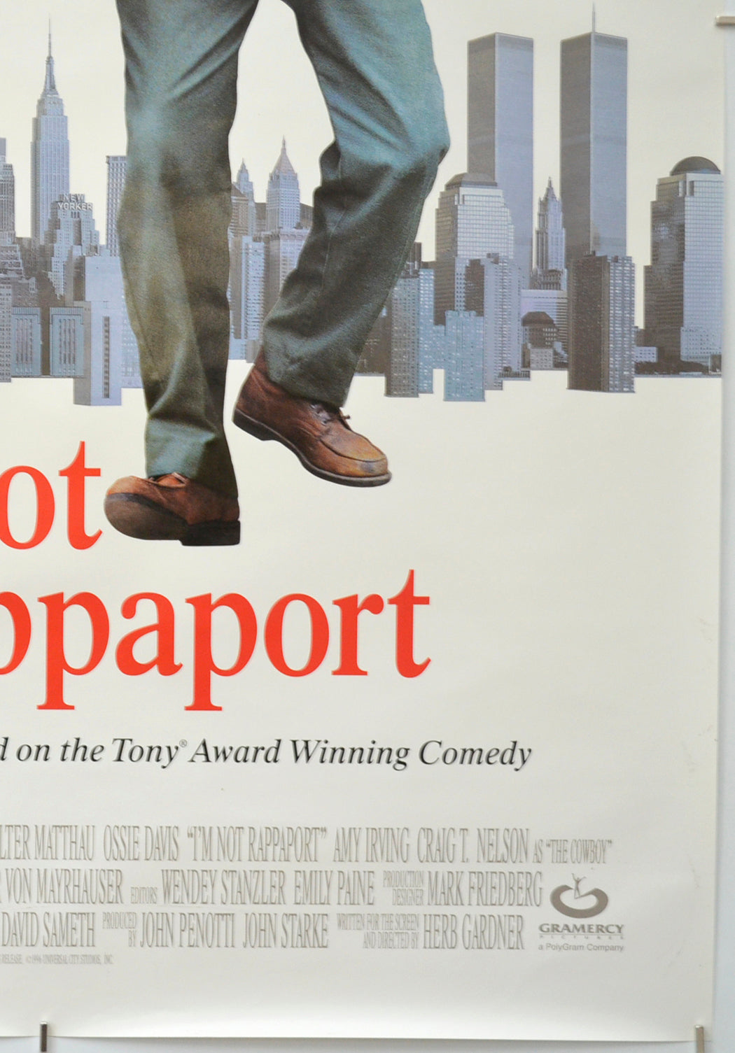 I’M NOT RAPPAPORT (Bottom Right) Cinema One Sheet Movie Poster 