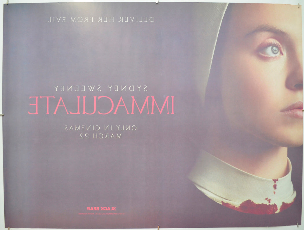 IMMACULATE (Back) Cinema Quad Movie Poster 