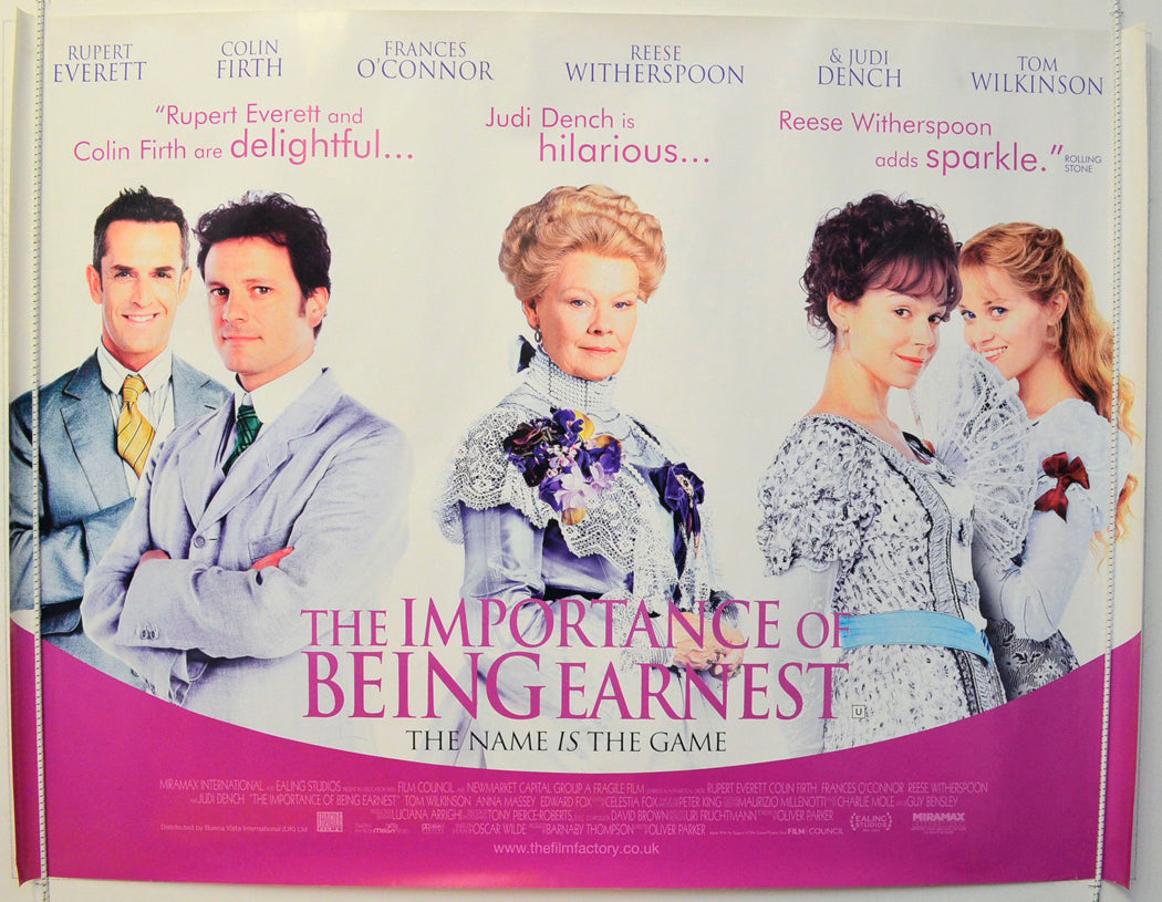 The Importance Of Being Earnest Original British Quad Poster - Film Poster - Movie Poster 