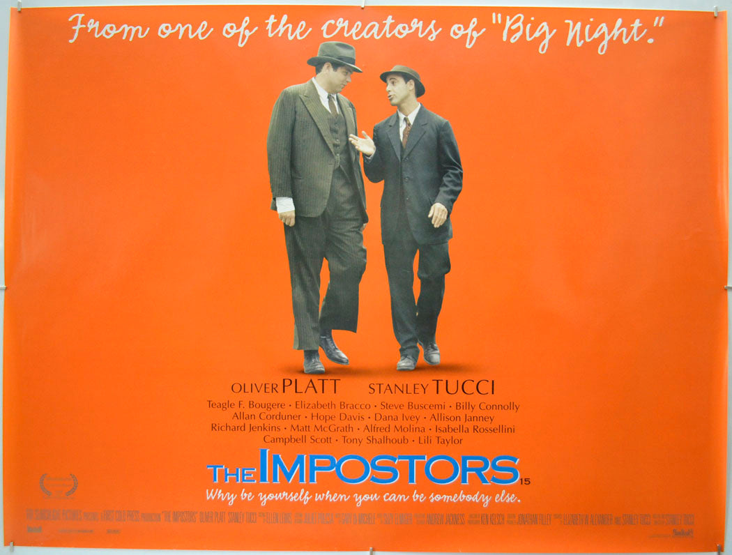 The Impostors Original Quad Poster - Film Poster - Movie Poster