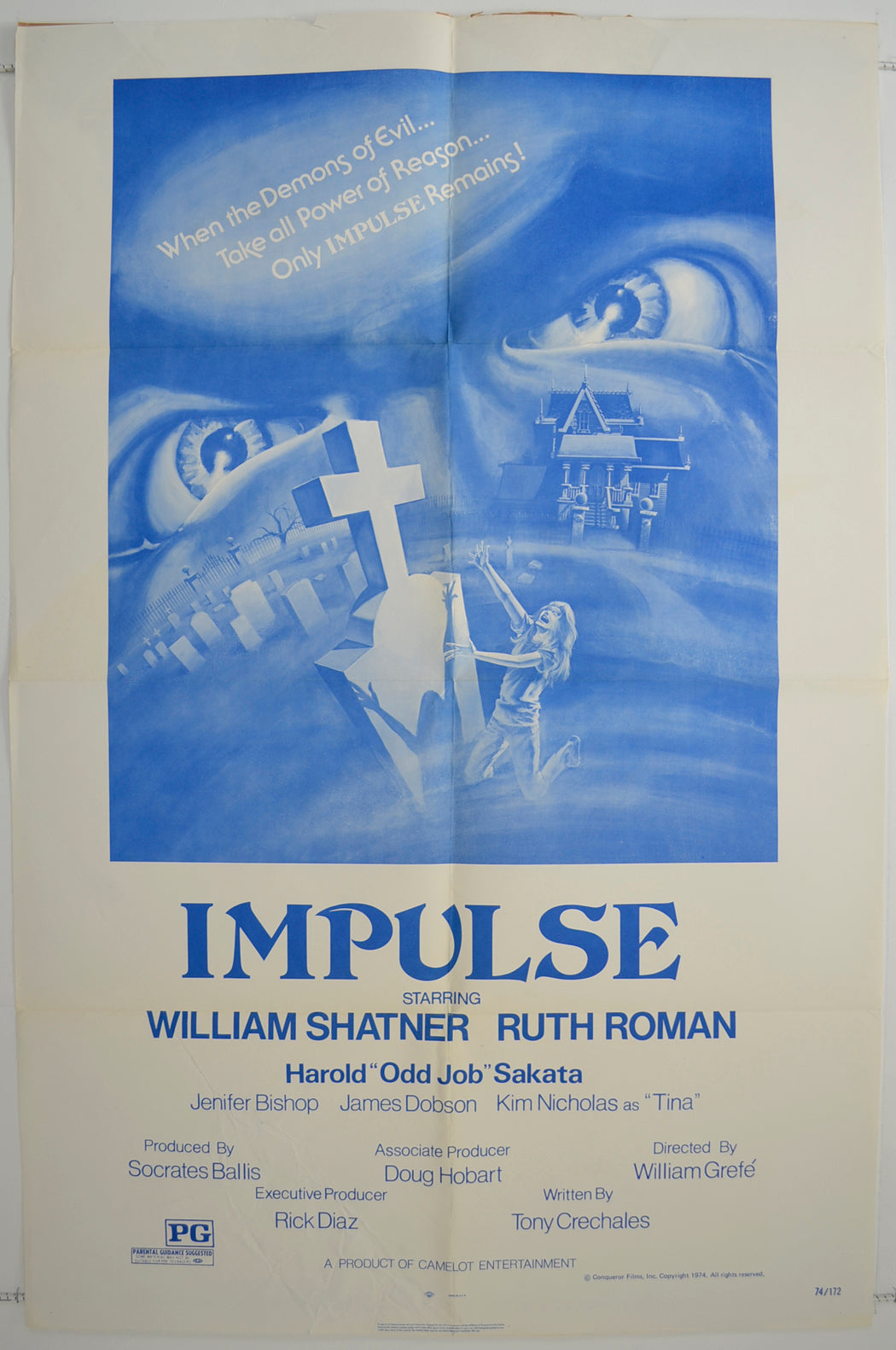 Impulse  Original One Sheet Poster - Film Poster - Movie Poster 