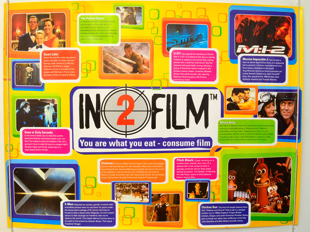 In 2 Film   (Cinema Advertising Poster for releases in the year 2000) Original British Quad Poster - Film Poster - Movie Poster