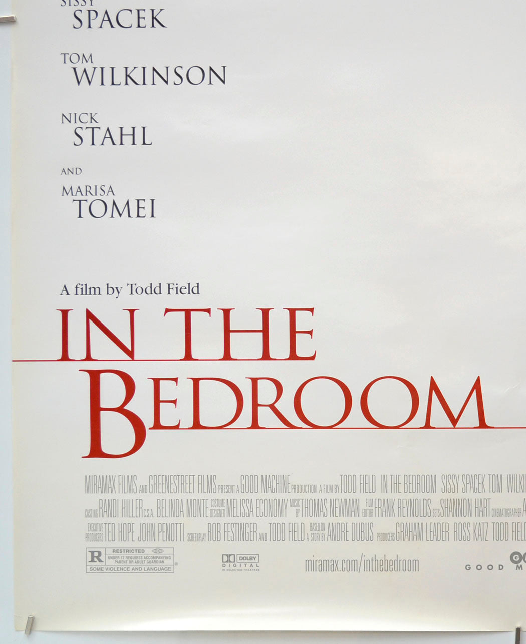 IN THE BEDROOM (Bottom Left) Cinema One Sheet Movie Poster 