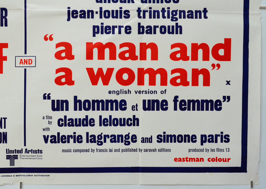 In The Heat Of The Night / A Man And A Woman (Bottom Right) Cinema Quad Movie Poster 