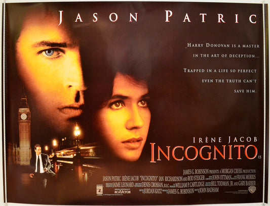 Incognito  Original British Quad Poster - Film Poster - Movie Poster 