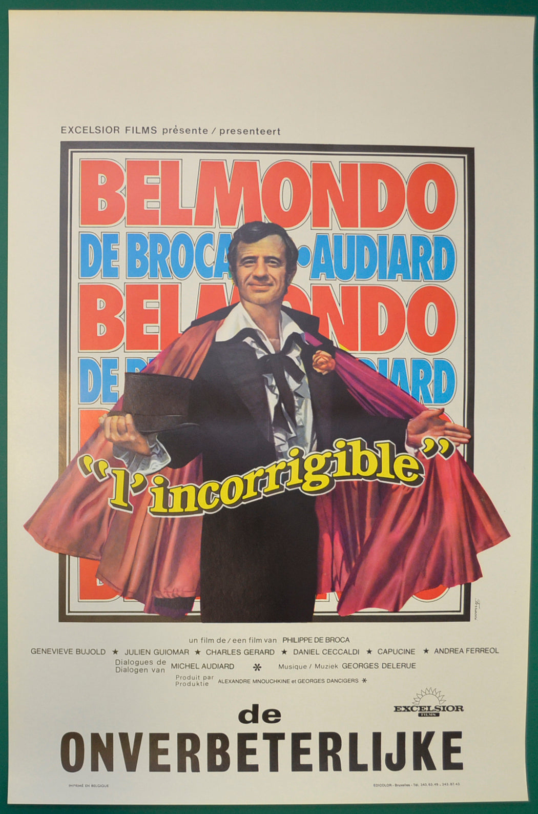 L'Incorrigible  (a.k.a. Incorrigible)   Original Belgian Poster - Film Poster - Movie Poster  