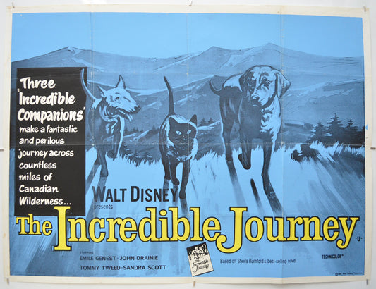 The Incredible Journey Original Quad Poster - Film Poster - Movie Poster