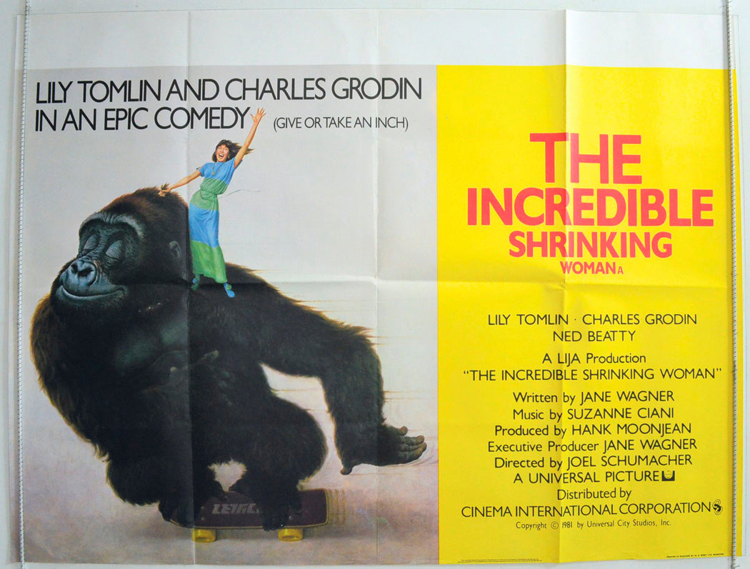 The Incredible Shrinking Woman Original British Quad Poster - Film Poster - Movie Poster 